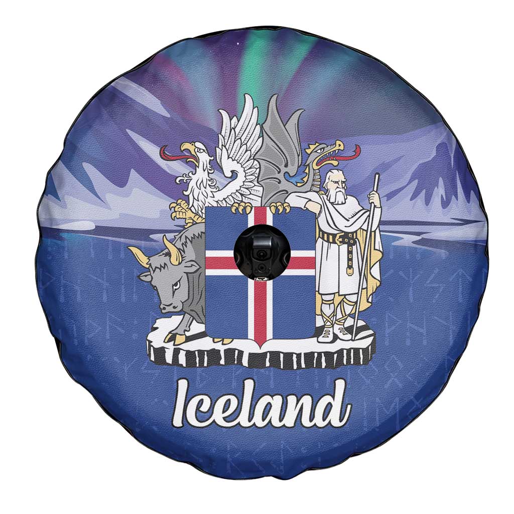 Iceland Spare Tire Cover Icelandic Landscape Northern Lights