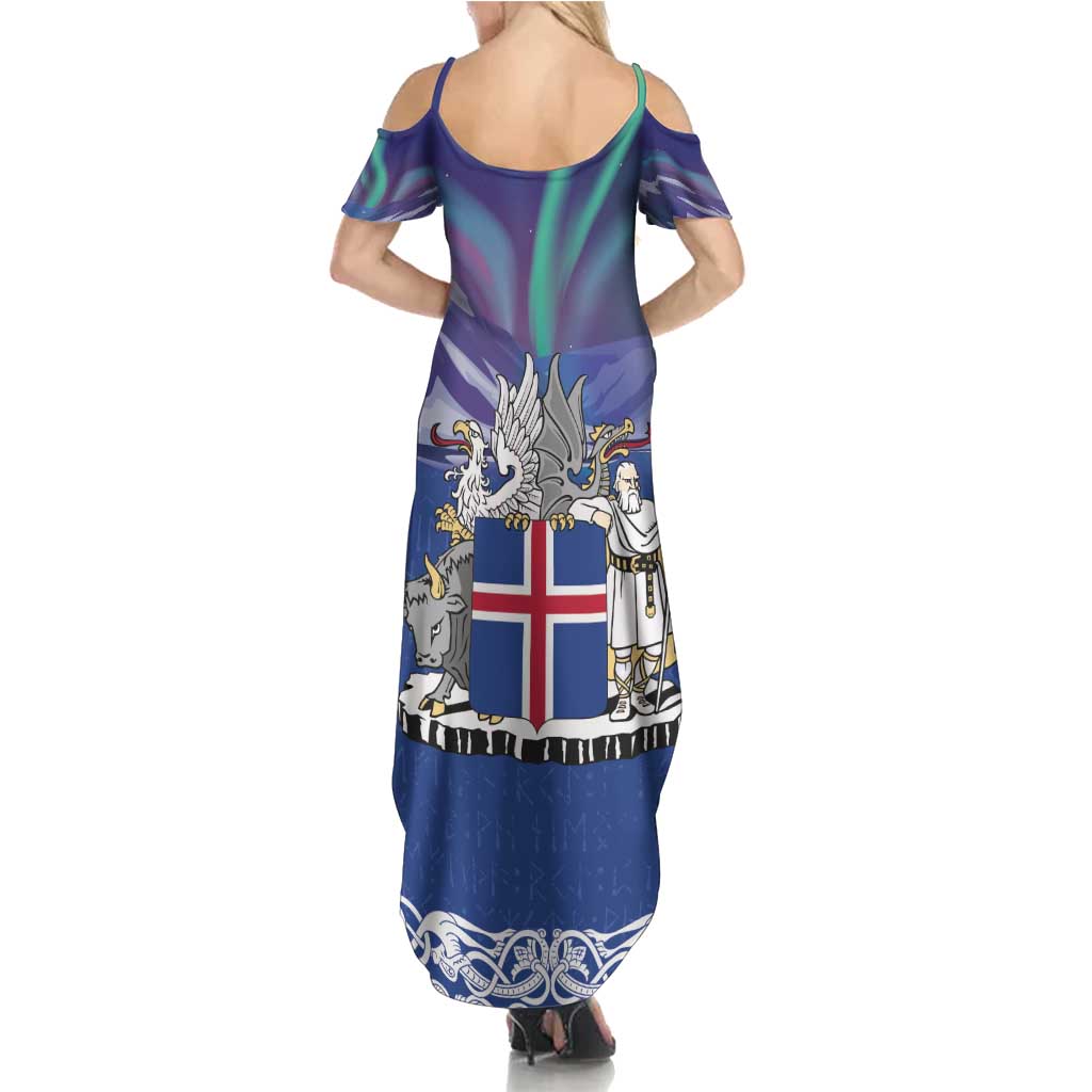 Iceland Summer Maxi Dress Icelandic Landscape Northern Lights
