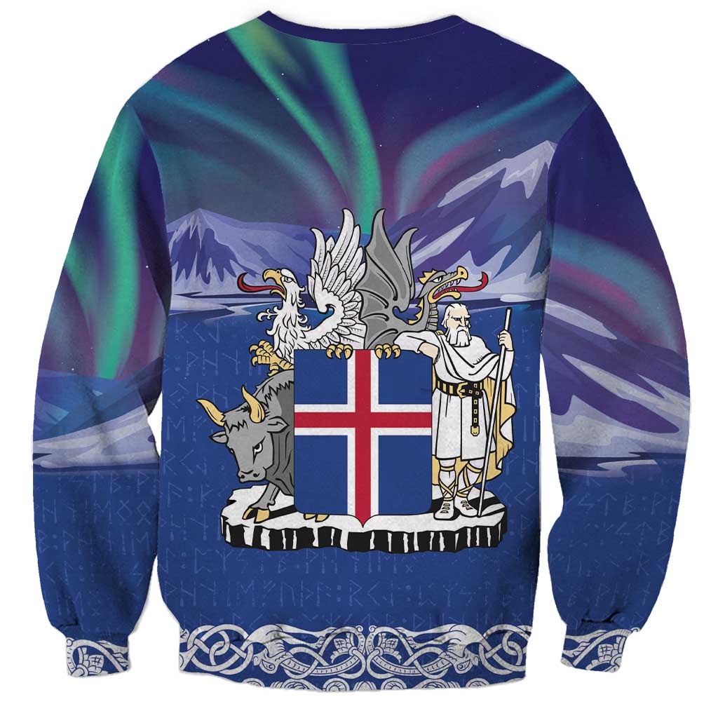 Iceland Sweatshirt Icelandic Landscape Northern Lights