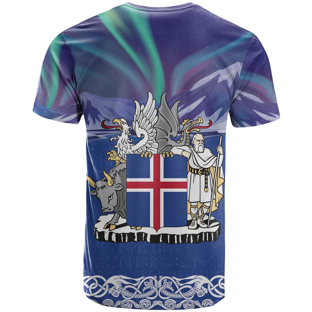 Iceland T Shirt Icelandic Landscape Northern Lights