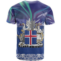 Iceland T Shirt Icelandic Landscape Northern Lights