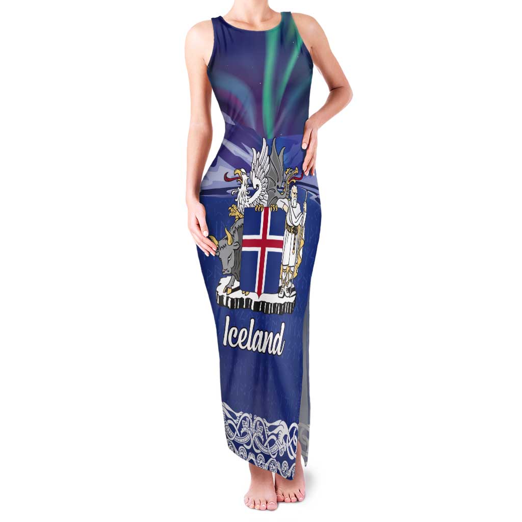 Iceland Tank Maxi Dress Icelandic Landscape Northern Lights