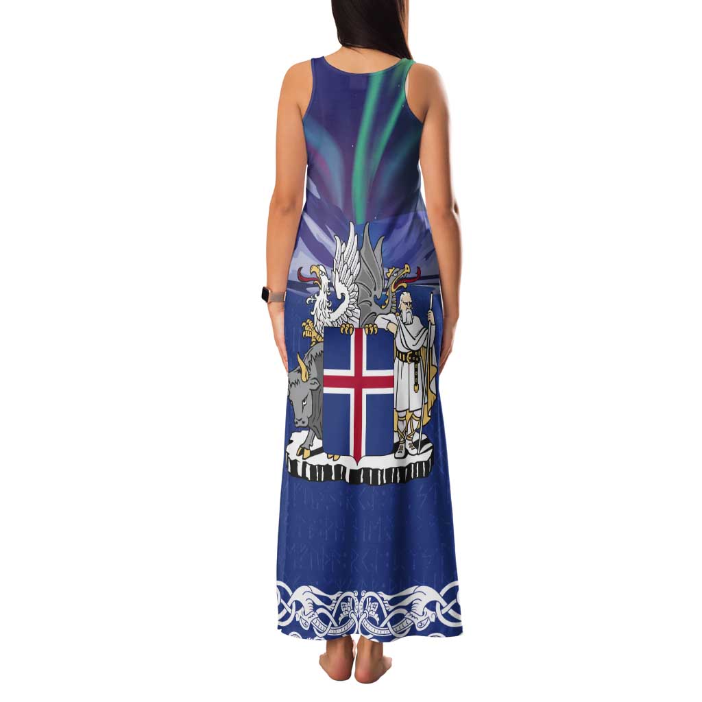 Iceland Tank Maxi Dress Icelandic Landscape Northern Lights