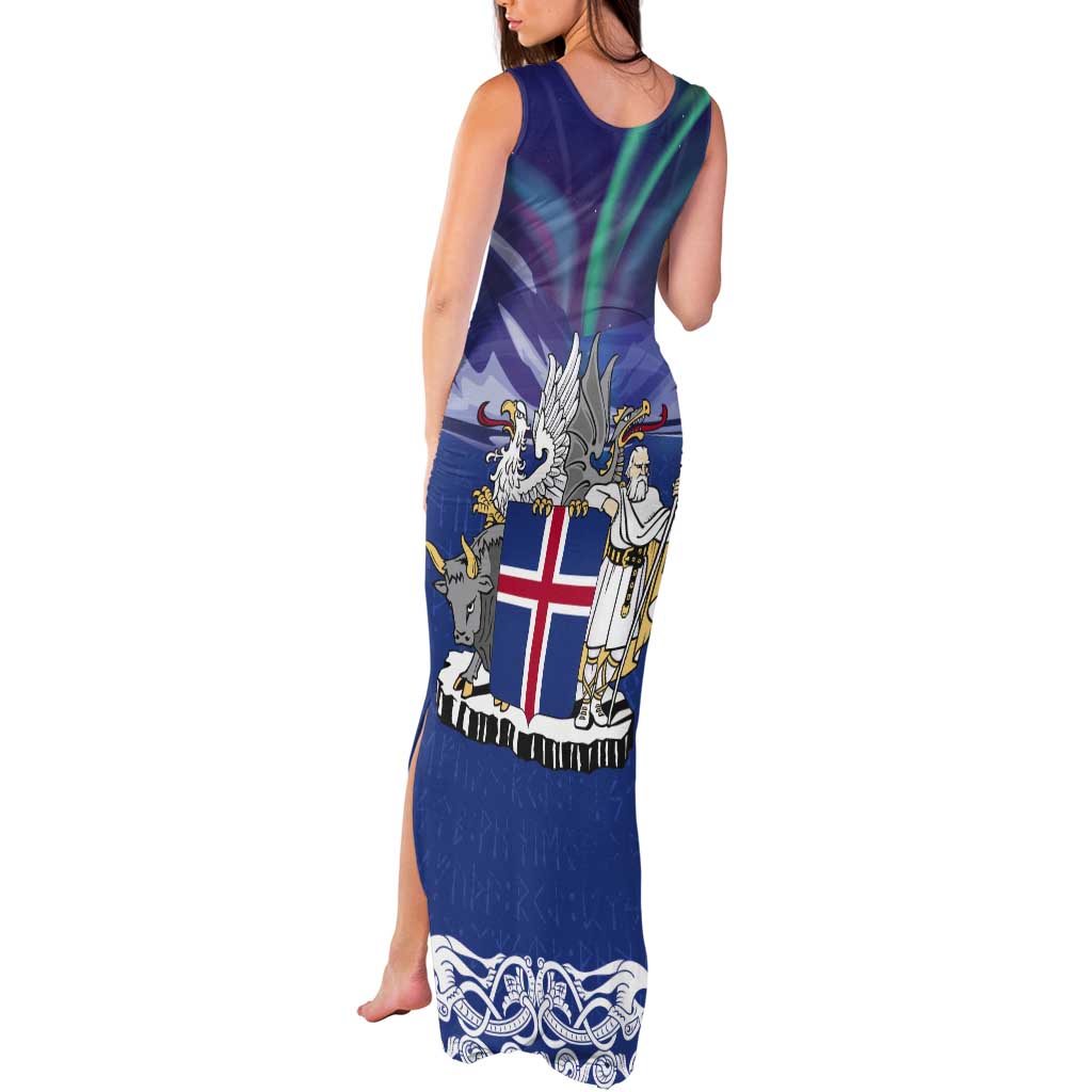 Iceland Tank Maxi Dress Icelandic Landscape Northern Lights