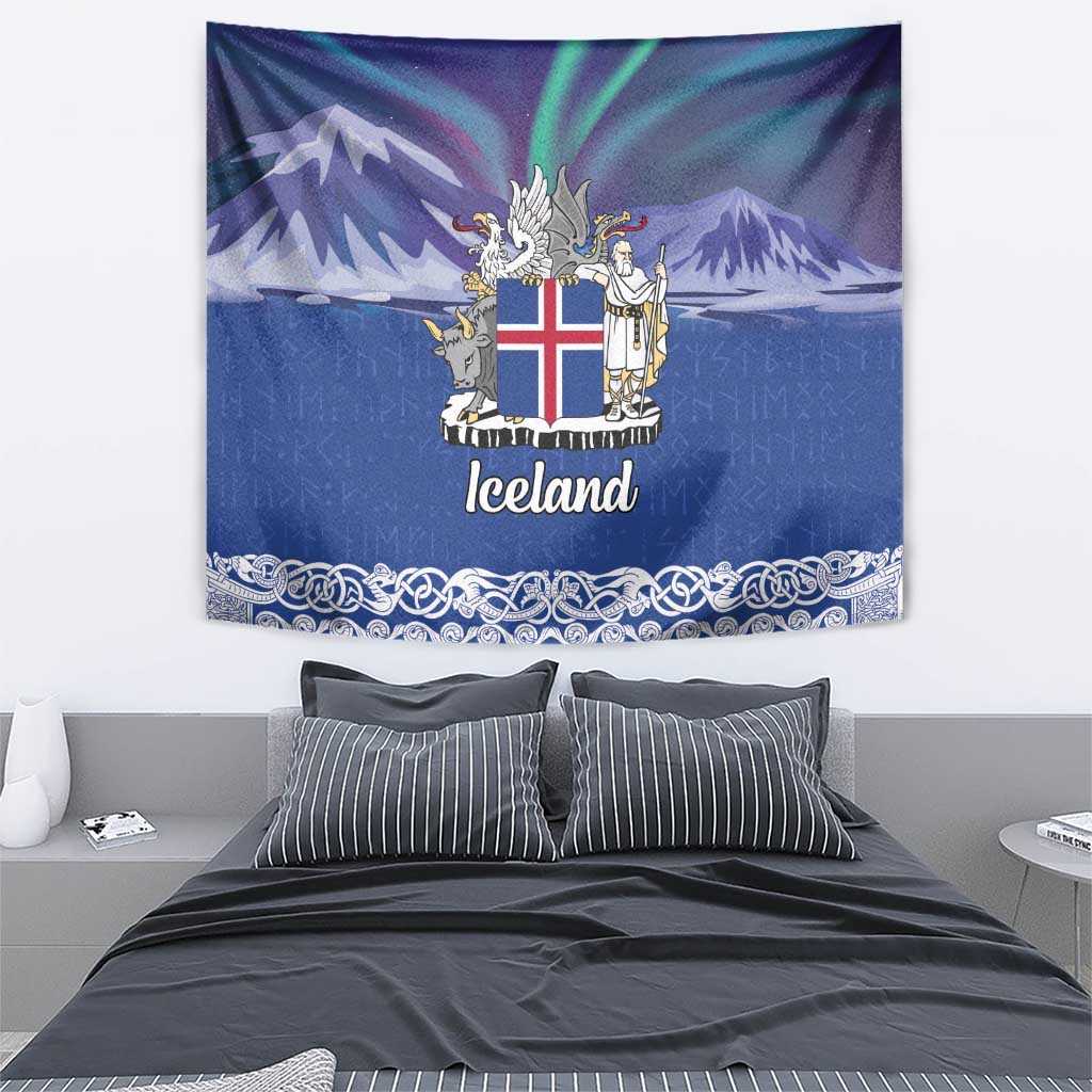 Iceland Tapestry Icelandic Landscape Northern Lights