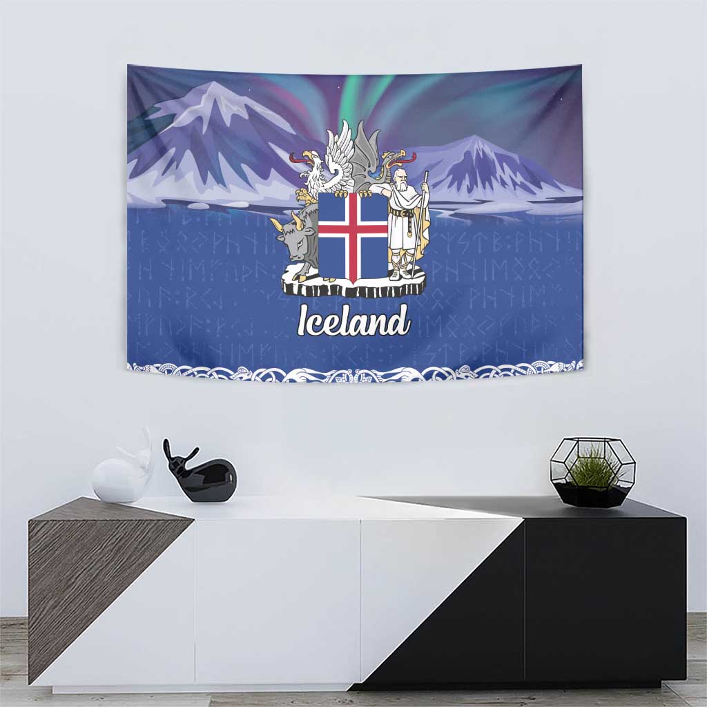 Iceland Tapestry Icelandic Landscape Northern Lights