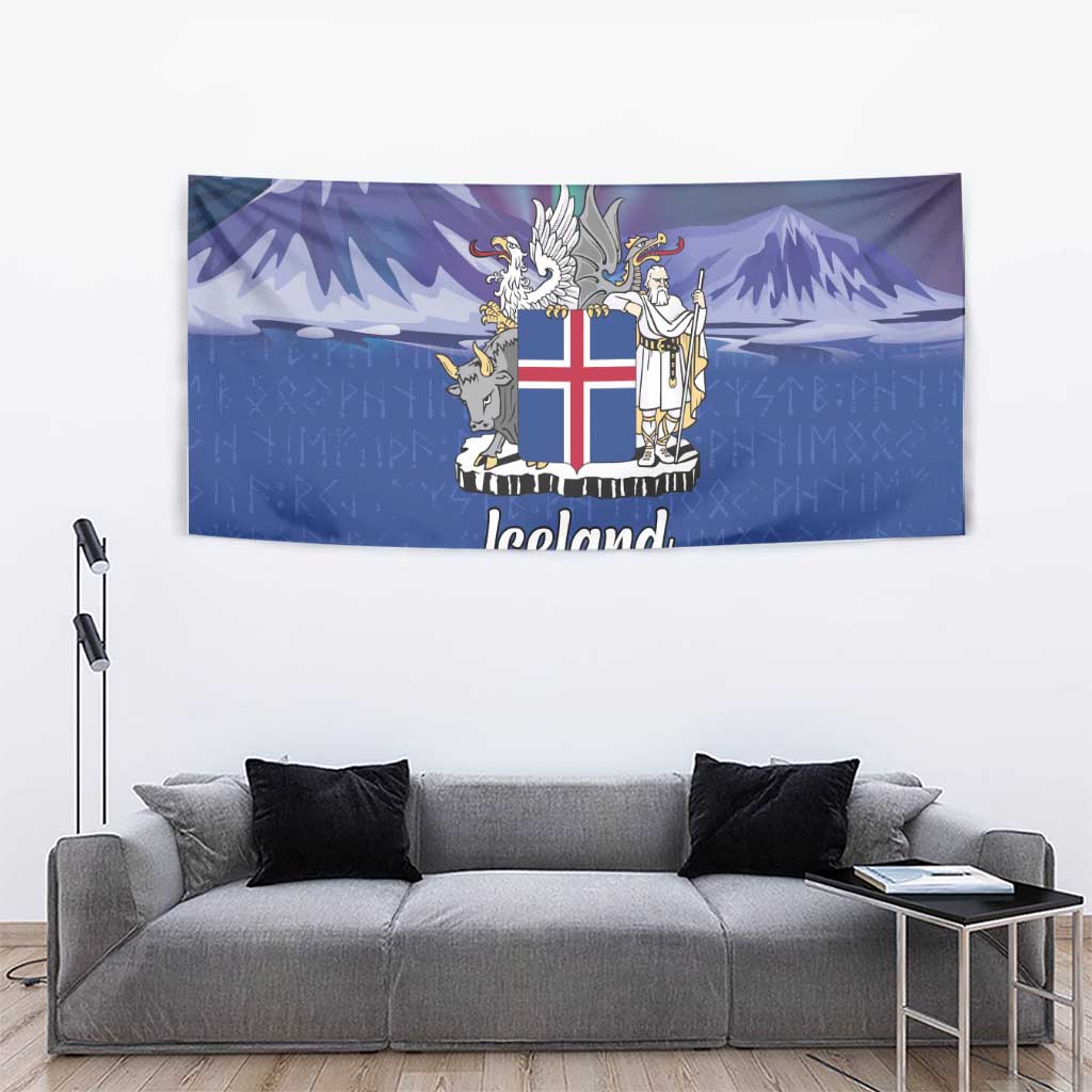 Iceland Tapestry Icelandic Landscape Northern Lights