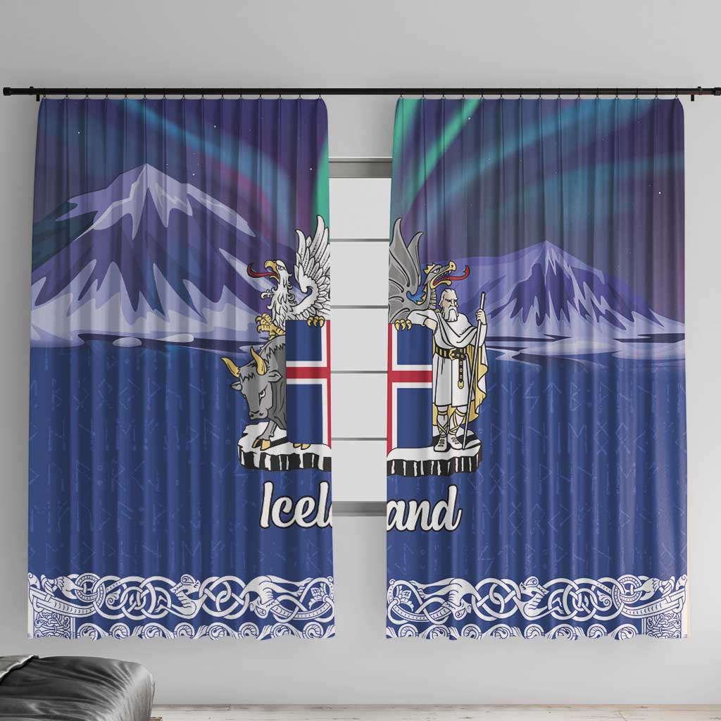 Iceland Window Curtain Icelandic Landscape Northern Lights