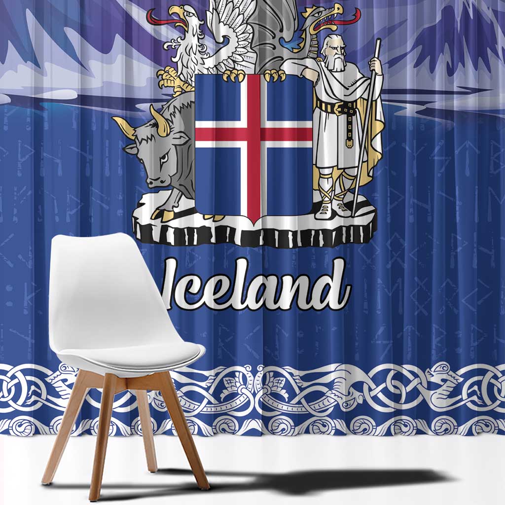 Iceland Window Curtain Icelandic Landscape Northern Lights