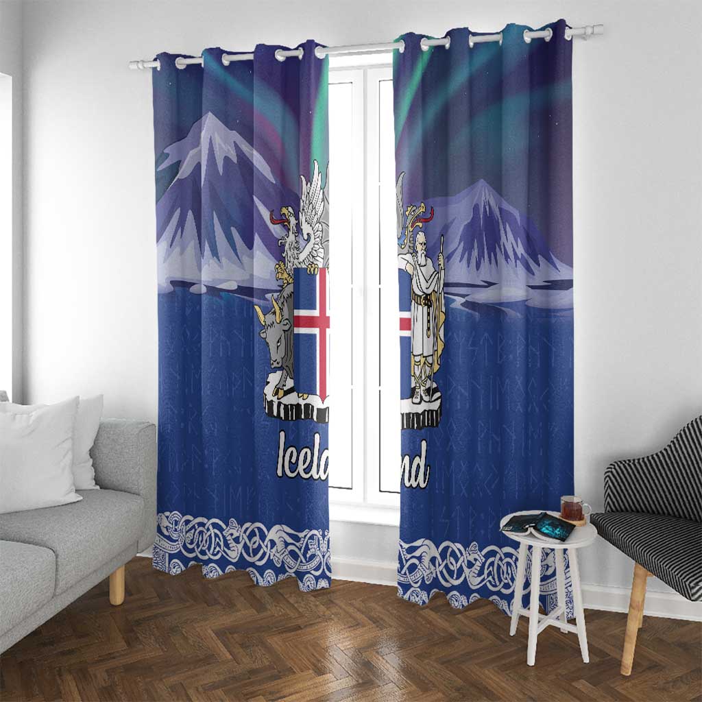 Iceland Window Curtain Icelandic Landscape Northern Lights