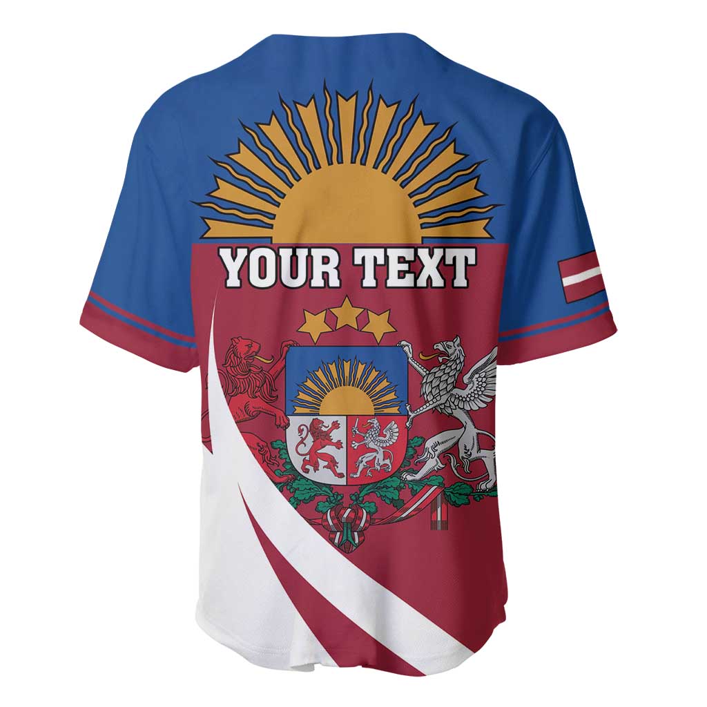 Personalized Latvia Baseball Jersey White Wagtail Dievs Sveti Latviju