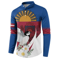 Personalized Latvia Button Sweatshirt White Wagtail Dievs Sveti Latviju