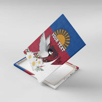 Personalized Latvia Canvas Wall Art White Wagtail Dievs Sveti Latviju