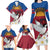 Personalized Latvia Family Matching Long Sleeve Bodycon Dress and Hawaiian Shirt White Wagtail Dievs Sveti Latviju