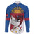 Personalized Latvia Family Matching Long Sleeve Bodycon Dress and Hawaiian Shirt White Wagtail Dievs Sveti Latviju