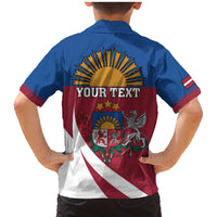 Personalized Latvia Family Matching Mermaid Dress and Hawaiian Shirt White Wagtail Dievs Sveti Latviju