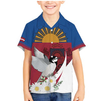 Personalized Latvia Family Matching Mermaid Dress and Hawaiian Shirt White Wagtail Dievs Sveti Latviju