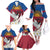 Personalized Latvia Family Matching Off The Shoulder Long Sleeve Dress and Hawaiian Shirt White Wagtail Dievs Sveti Latviju