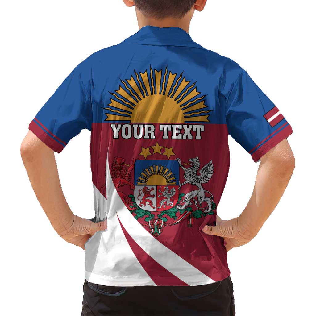 Personalized Latvia Family Matching Off Shoulder Short Dress and Hawaiian Shirt White Wagtail Dievs Sveti Latviju