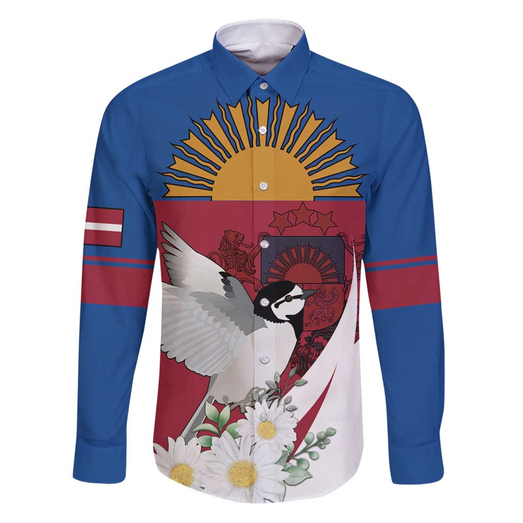 Personalized Latvia Family Matching Puletasi and Hawaiian Shirt White Wagtail Dievs Sveti Latviju