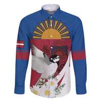 Personalized Latvia Family Matching Puletasi and Hawaiian Shirt White Wagtail Dievs Sveti Latviju