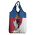 Personalized Latvia Grocery Bag White Wagtail Dievs Sveti Latviju