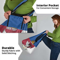 Personalized Latvia Grocery Bag White Wagtail Dievs Sveti Latviju