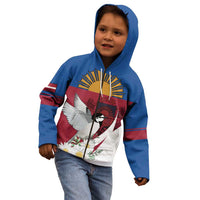 Personalized Latvia Kid Hoodie White Wagtail Dievs Sveti Latviju