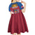 Personalized Latvia Kid Short Sleeve Dress White Wagtail Dievs Sveti Latviju