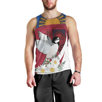 Personalized Latvia Men Tank Top White Wagtail Dievs Sveti Latviju