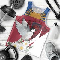 Personalized Latvia Men Tank Top White Wagtail Dievs Sveti Latviju