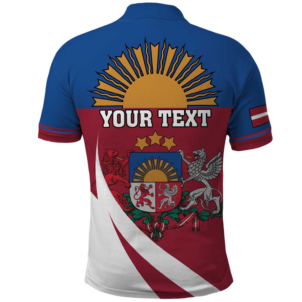 Personalized Latvia Polo Shirt White Wagtail Dievs Sveti Latviju