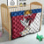 Personalized Latvia Quilt White Wagtail Dievs Sveti Latviju
