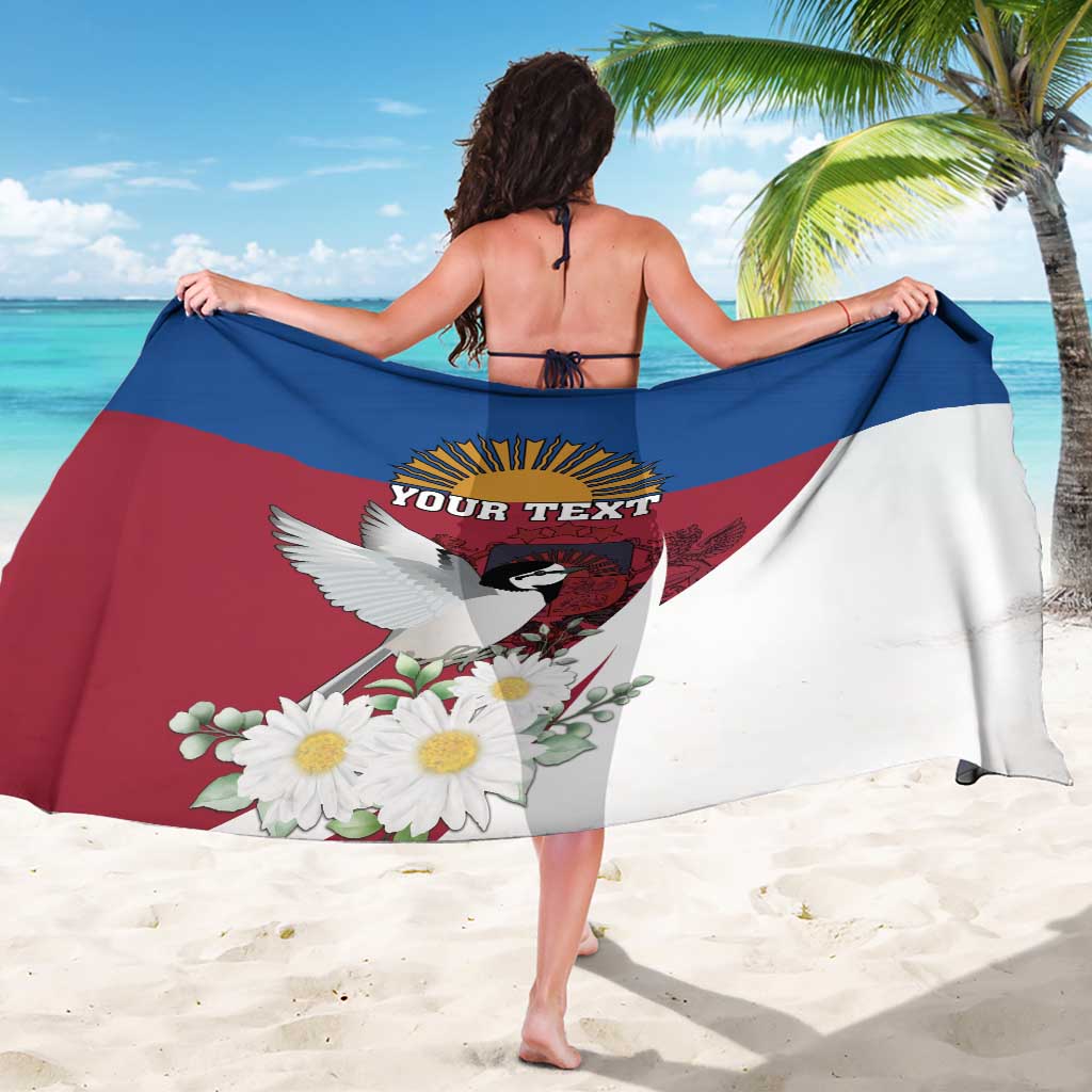 Personalized Latvia Sarong White Wagtail Dievs Sveti Latviju