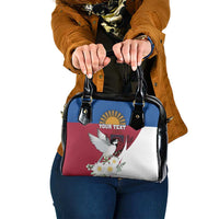 Personalized Latvia Shoulder Handbag White Wagtail Dievs Sveti Latviju