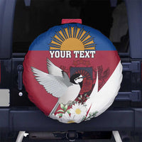 Personalized Latvia Spare Tire Cover White Wagtail Dievs Sveti Latviju