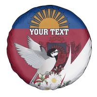 Personalized Latvia Spare Tire Cover White Wagtail Dievs Sveti Latviju