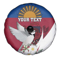 Personalized Latvia Spare Tire Cover White Wagtail Dievs Sveti Latviju