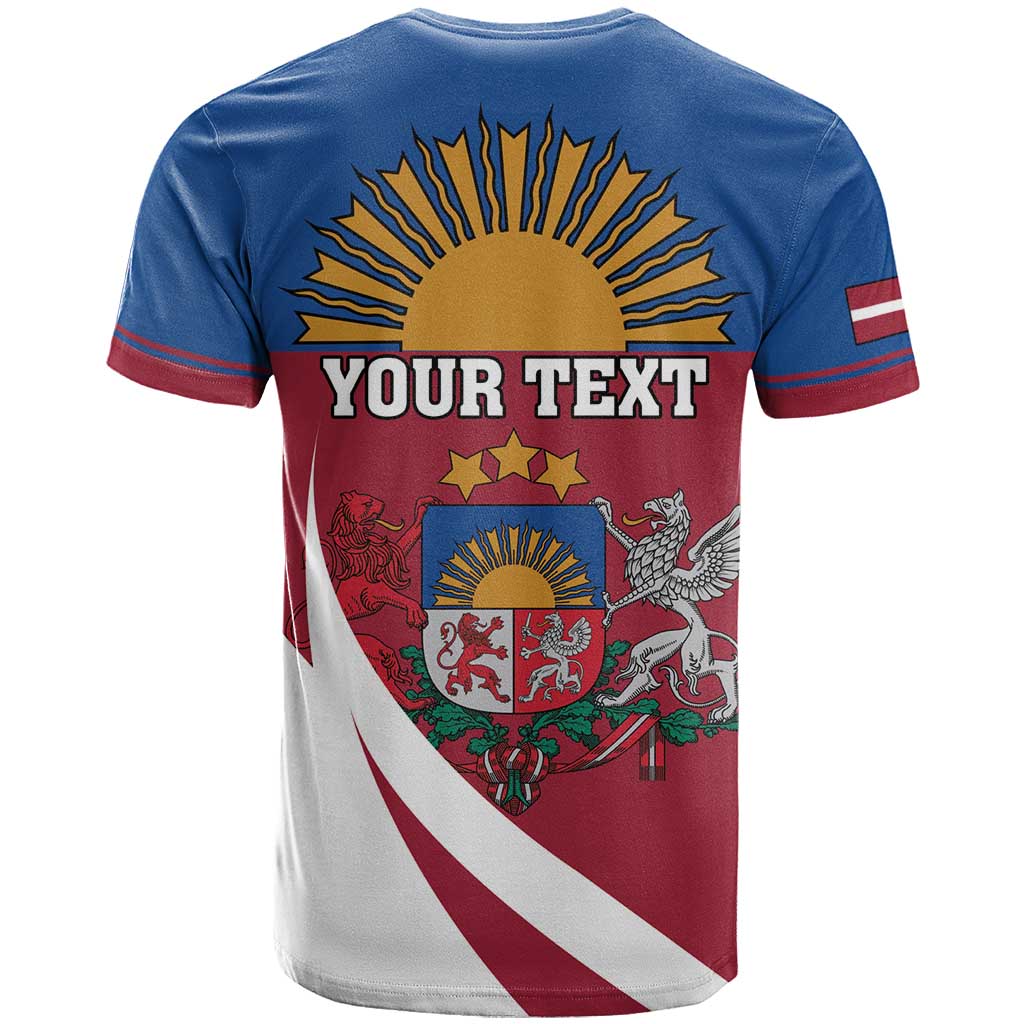 Personalized Latvia T Shirt White Wagtail Dievs Sveti Latviju