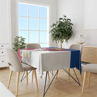 Personalized Latvia Tablecloth White Wagtail Dievs Sveti Latviju