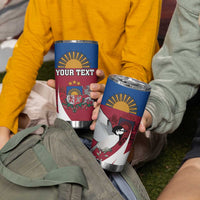 Personalized Latvia Tumbler Cup White Wagtail Dievs Sveti Latviju