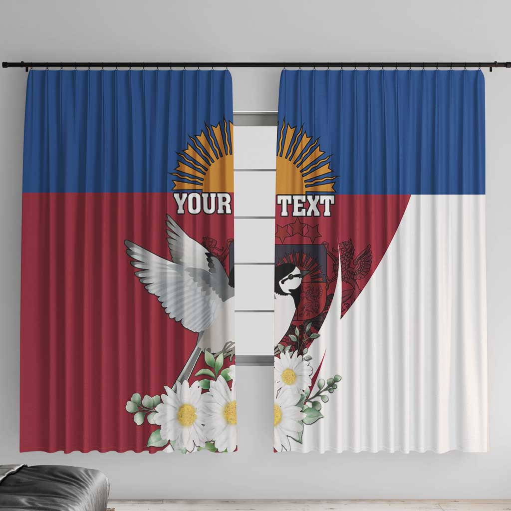 Personalized Latvia Window Curtain White Wagtail Dievs Sveti Latviju