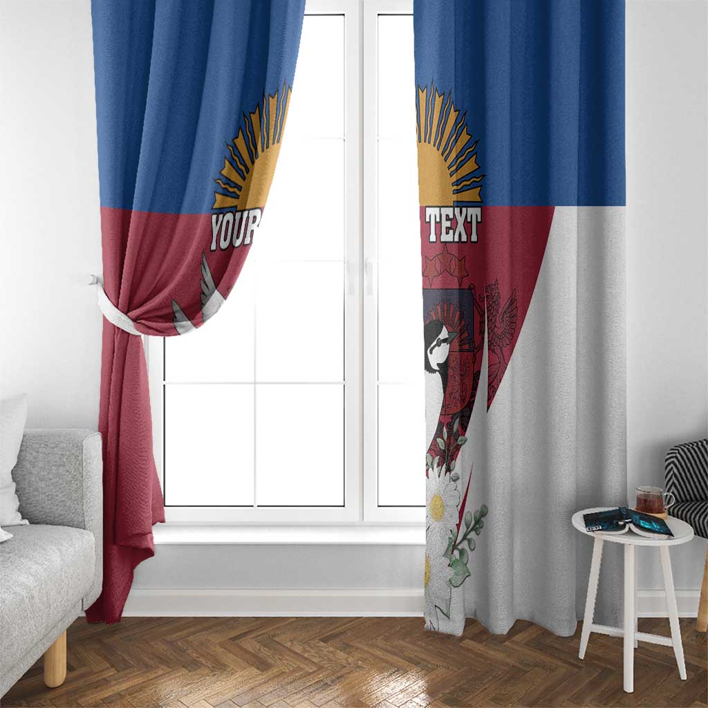 Personalized Latvia Window Curtain White Wagtail Dievs Sveti Latviju