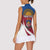 Personalized Latvia Women Sleeveless Polo Shirt White Wagtail Dievs Sveti Latviju