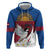 Personalized Latvia Zip Hoodie White Wagtail Dievs Sveti Latviju