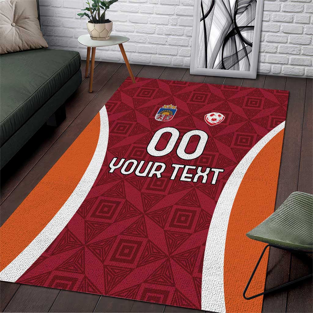 Custom Latvia Football Area Rug Latvijas Futbola Izlase