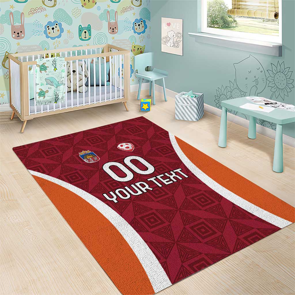 Custom Latvia Football Area Rug Latvijas Futbola Izlase