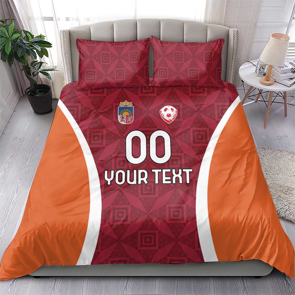Custom Latvia Football Bedding Set Latvijas Futbola Izlase