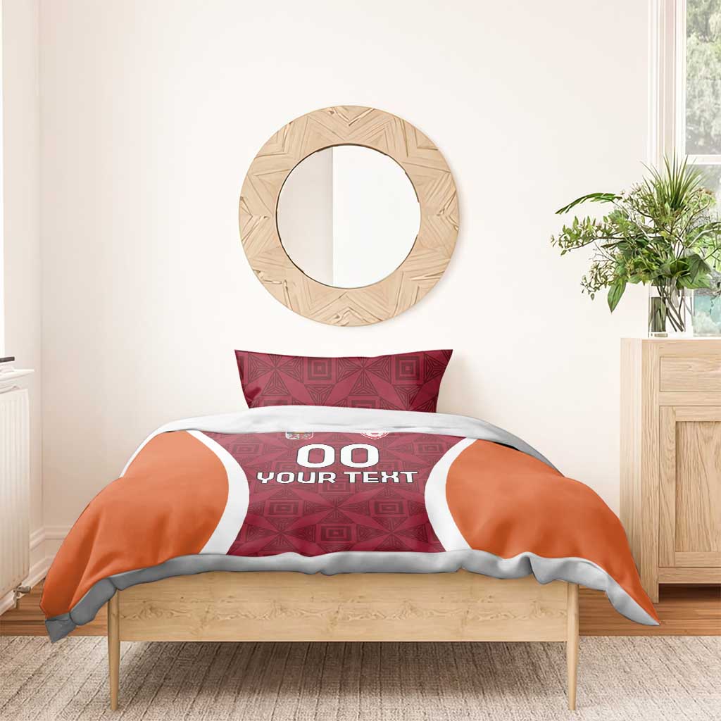 Custom Latvia Football Bedding Set Latvijas Futbola Izlase