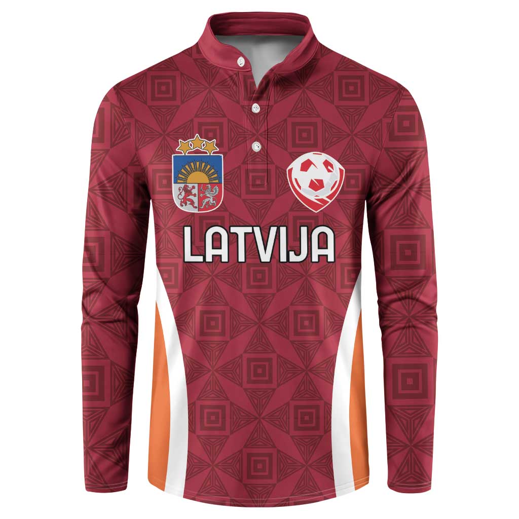 Custom Latvia Football Button Sweatshirt Latvijas Futbola Izlase
